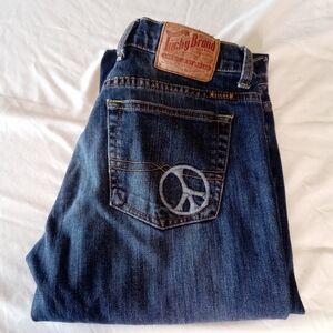 Lucky Brand Jeans Women's size 4/27 Easy Rider Peace Stretch Low Rise Denim